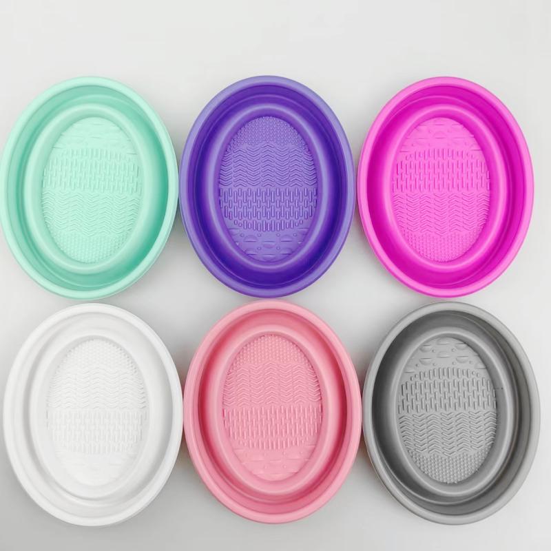 Beauty And Makeup Quotes - Folding Powder Puff Cleaning Bowl Eyeshadow