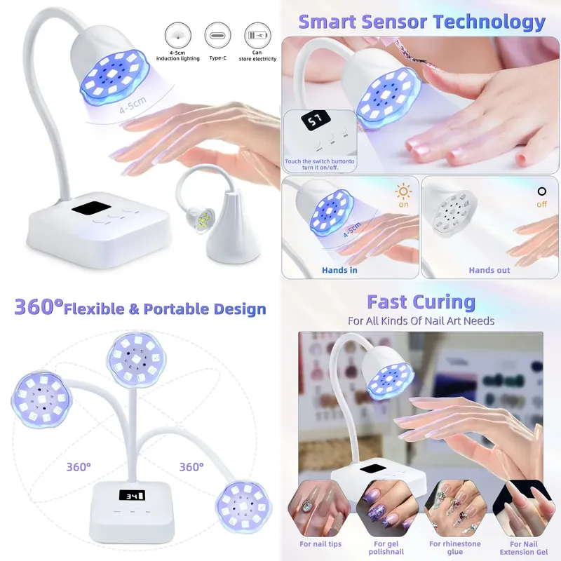Uv Nail Lamp - Wireless Nail Lamp LED UV Timing