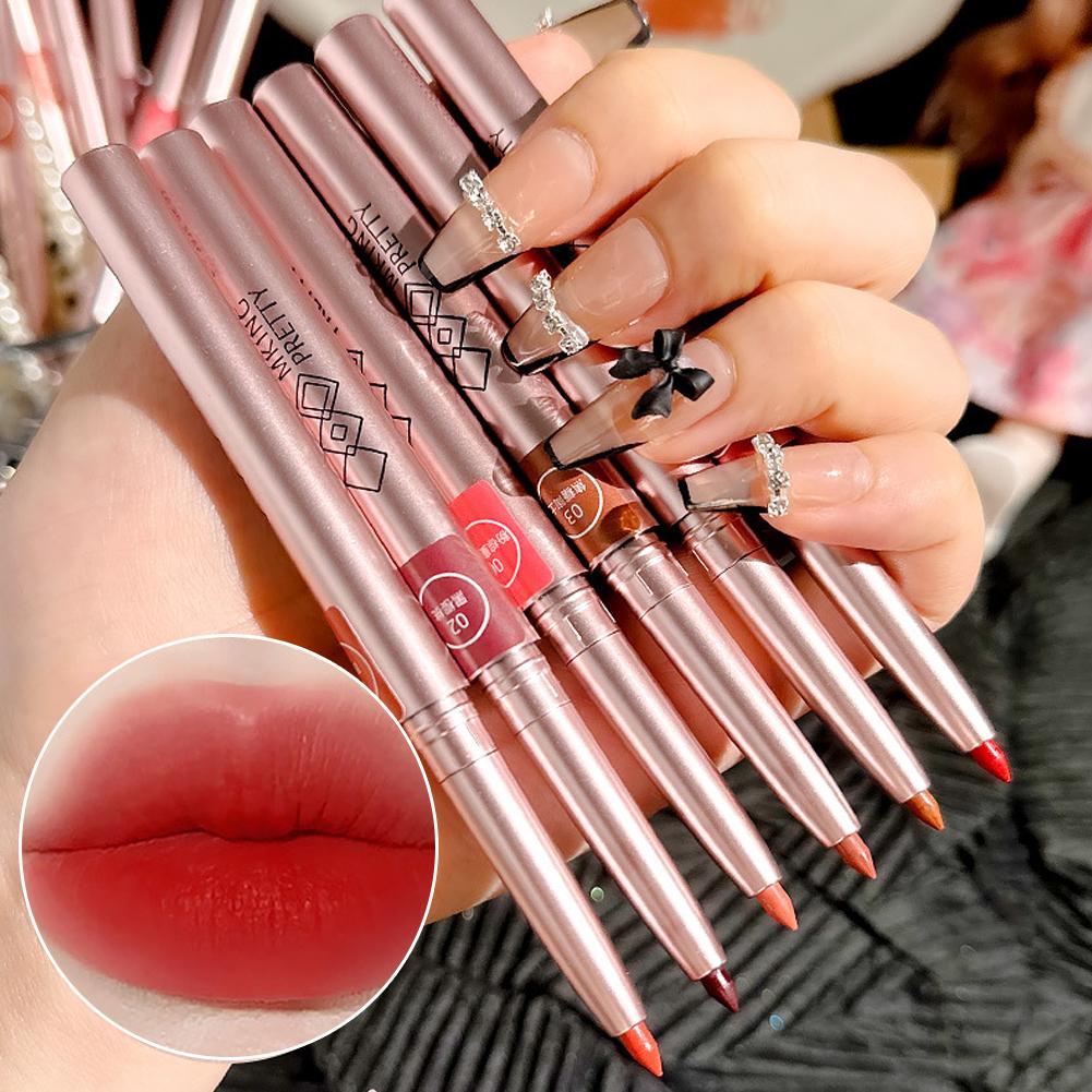 Lip Liner Pencil - Matte lipliner Long-lasting Automatic Lip Liner