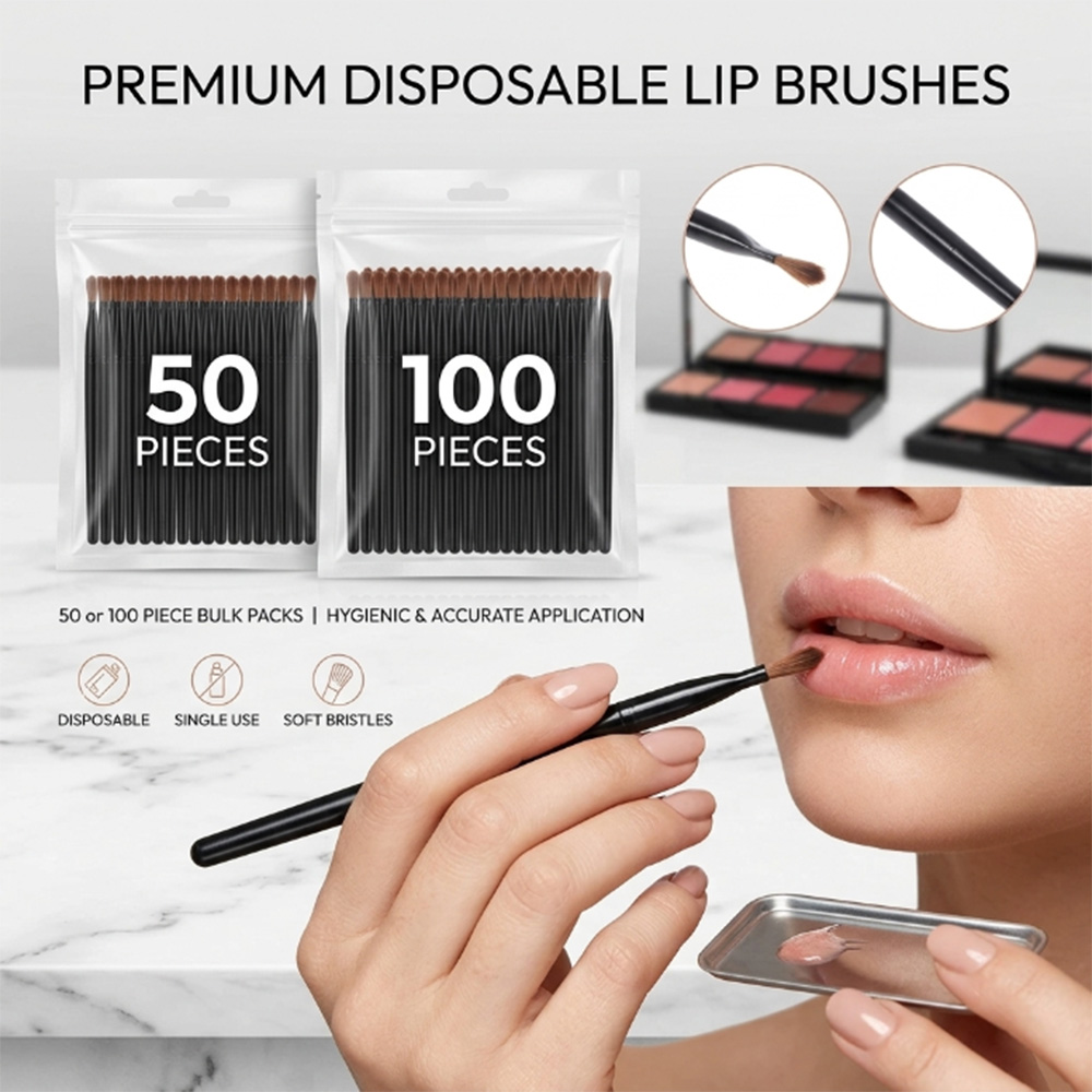 Beauty And Makeup Quotes - 50/100pcs Disposable Lip Brush Set Lipstick