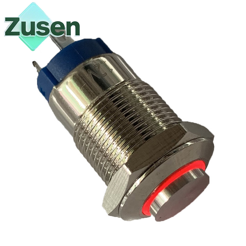 Led Ring Light - Zusen 12mm Metal High head Push