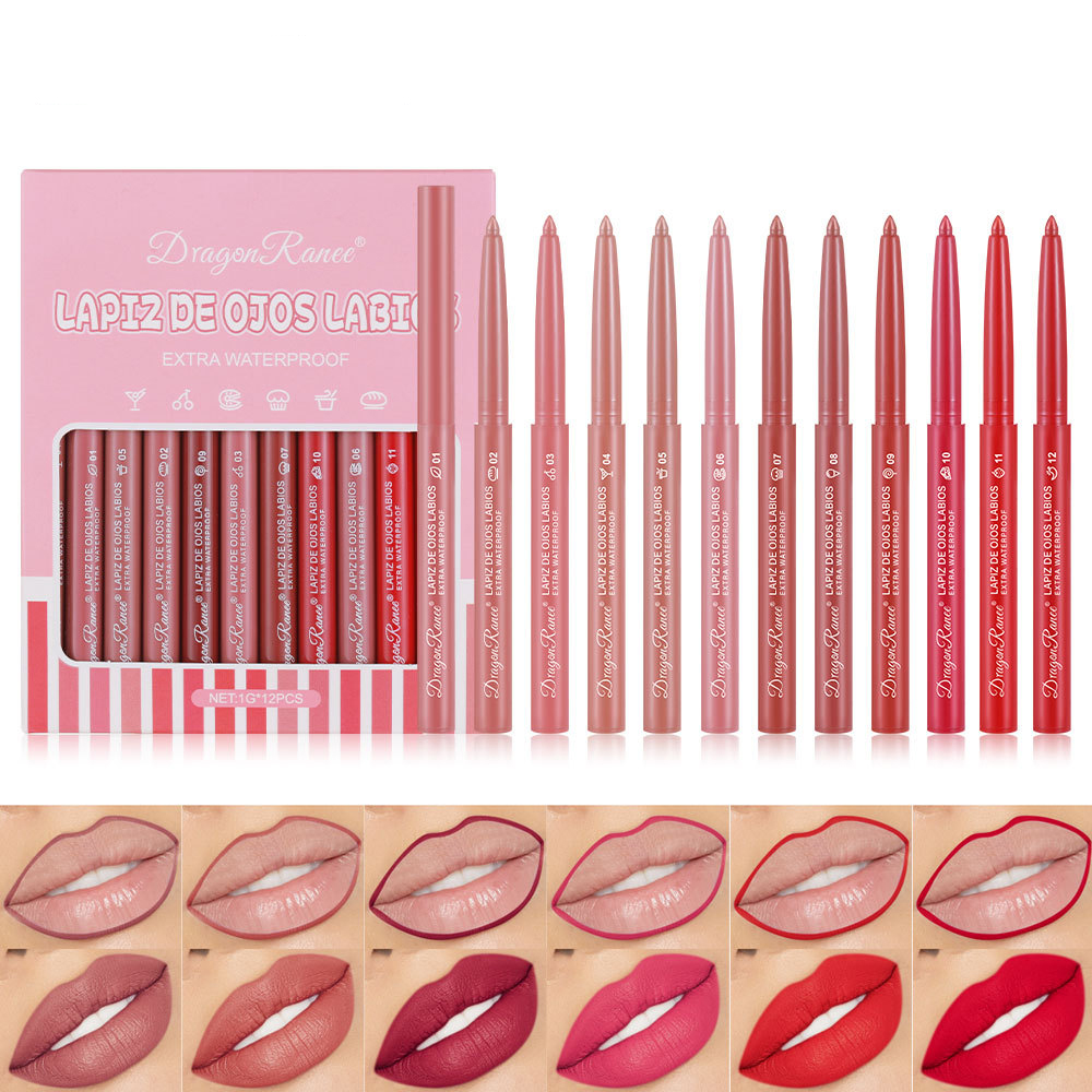 Lip Liner Pencil - Twelve lip liner pencil case outlines