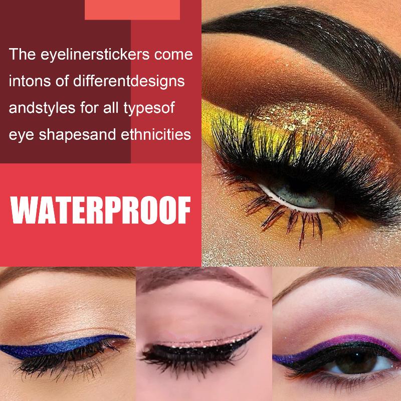 Beauty Makeup Looks - False Eyelashes and Eyeliner Stickers Set
