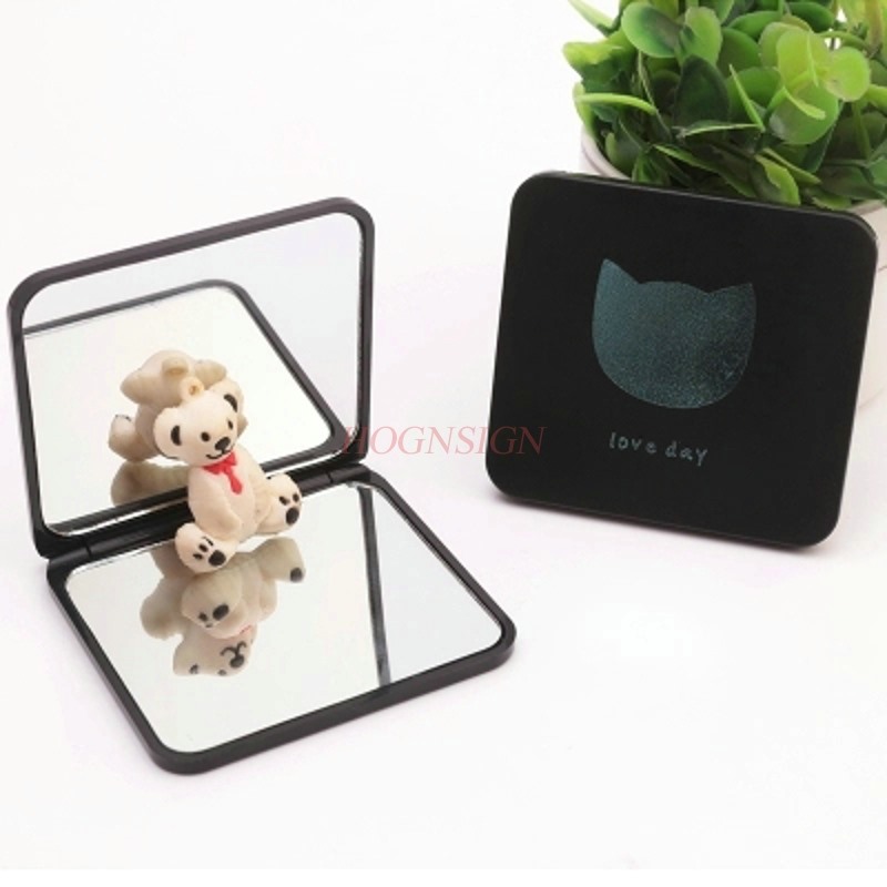 Small Mirror Portable Double S - Beauty Makeup Sale ulasan dan harga