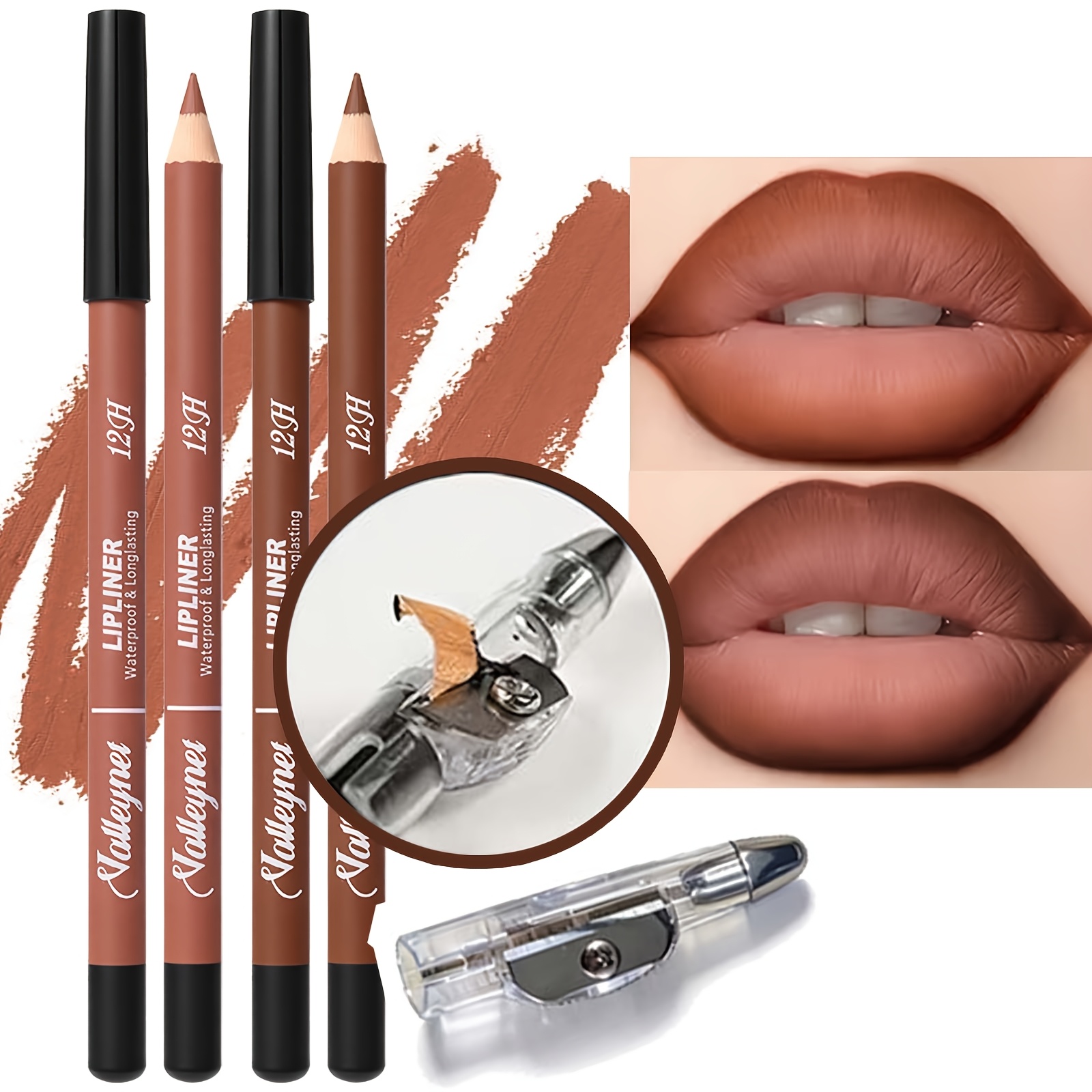 2 Lipliner Pens+1 Pencil Sharp - Lip Liner Pencil ulasan dan harga
