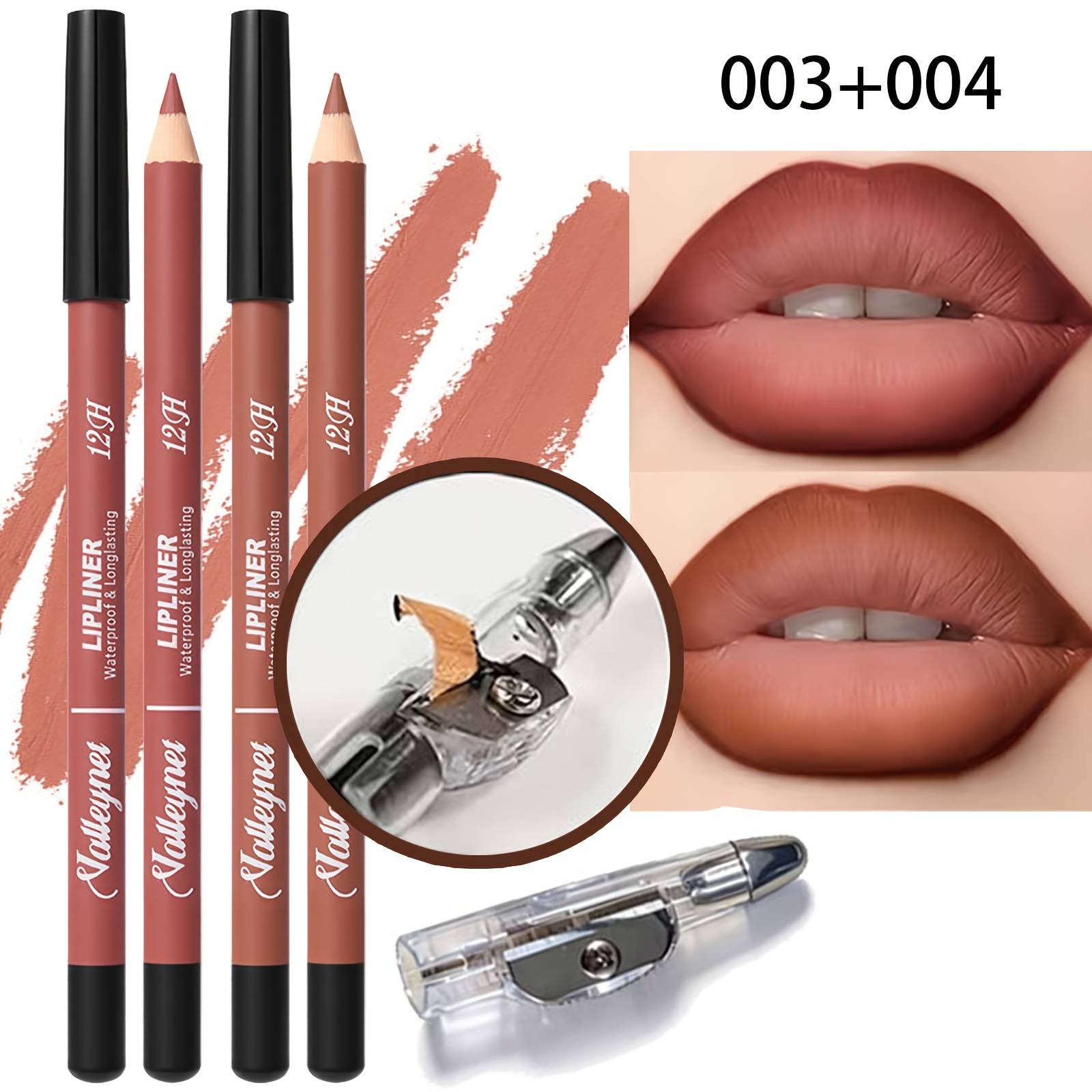 2 Lipliner Pens+1 Pencil Sharp - Lip Liner Pencil ulasan dan harga