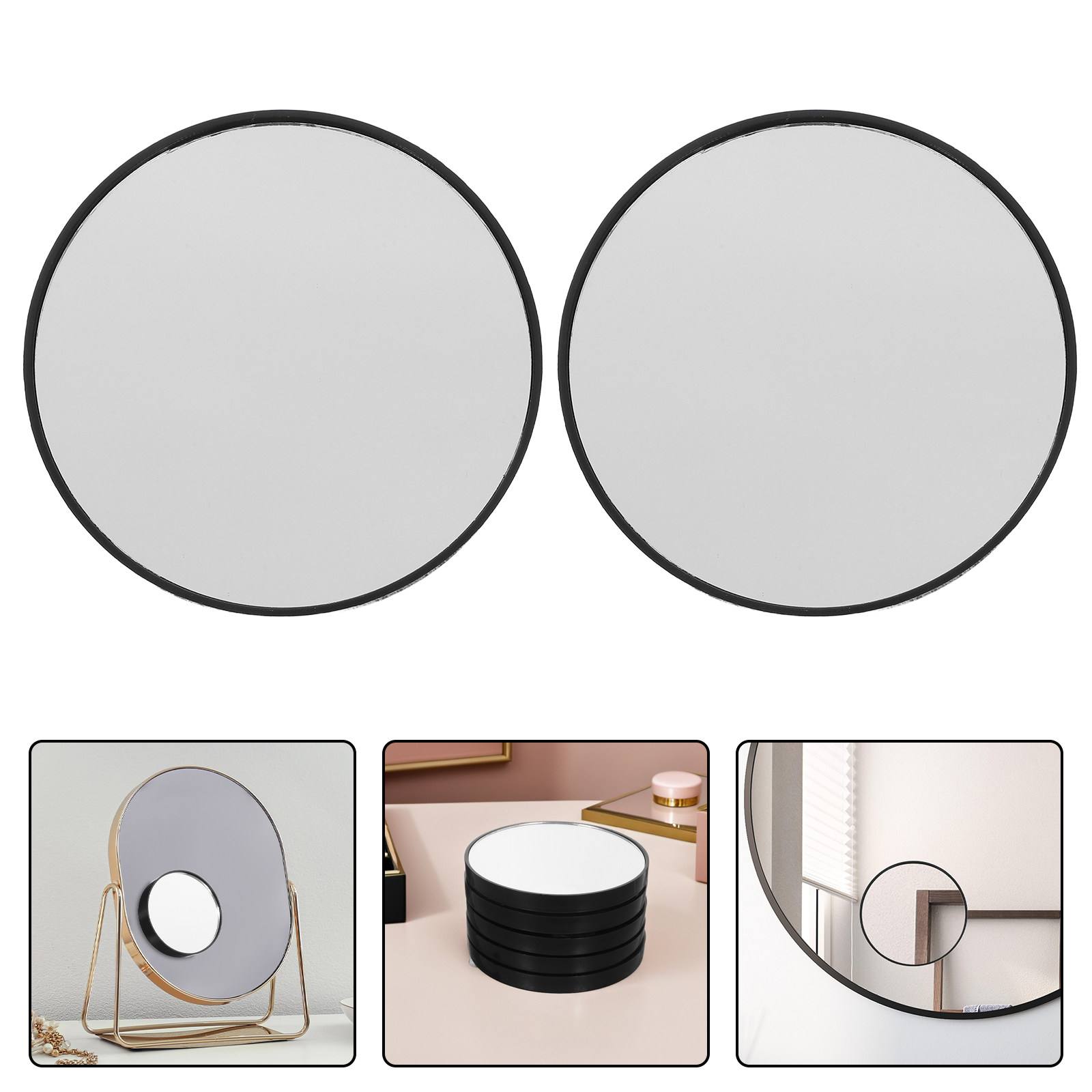 5Pcs Mini Travel Mirror 5X Gla - Beauty Works Makeup ulasan dan harga