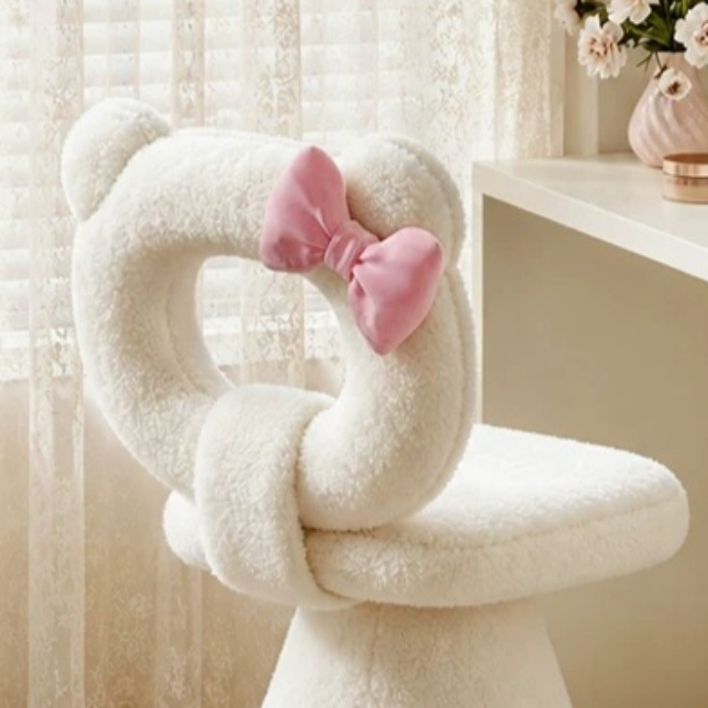 Bow Dressing Vanity Stool Pink - Beauty Makeup Chair ulasan dan harga