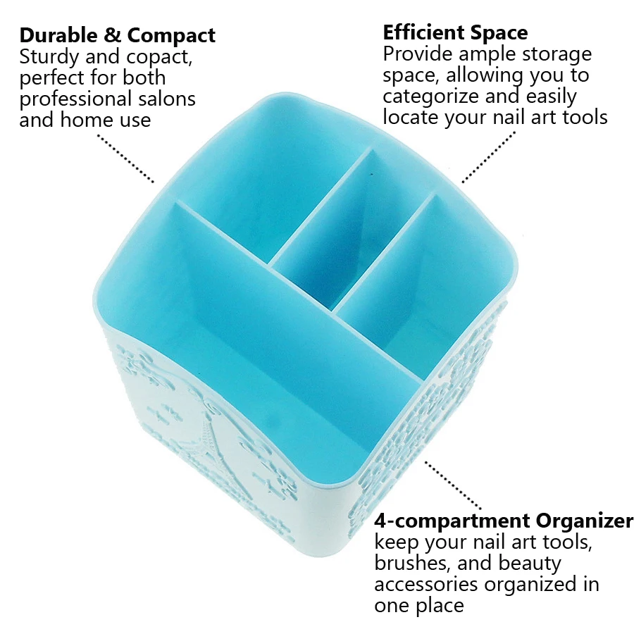 4-Compartment Nail Art Brush H - Beauty Makeup Box ulasan dan harga