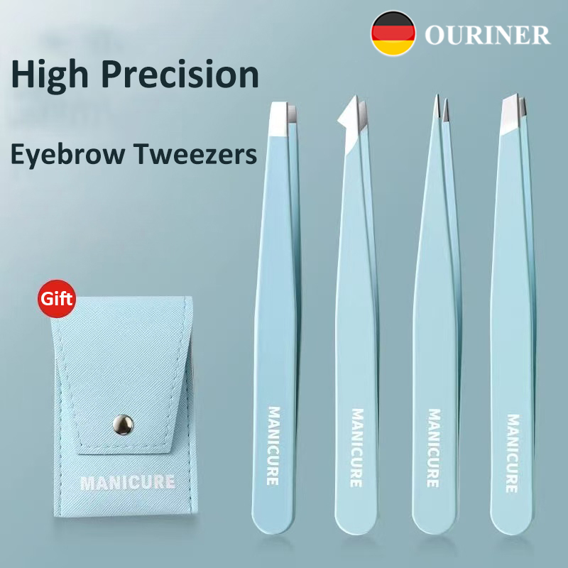 4 Pcs Colorful Eyebrow Tweezer - Beauty - Makeup - Eyes ulasan dan harga