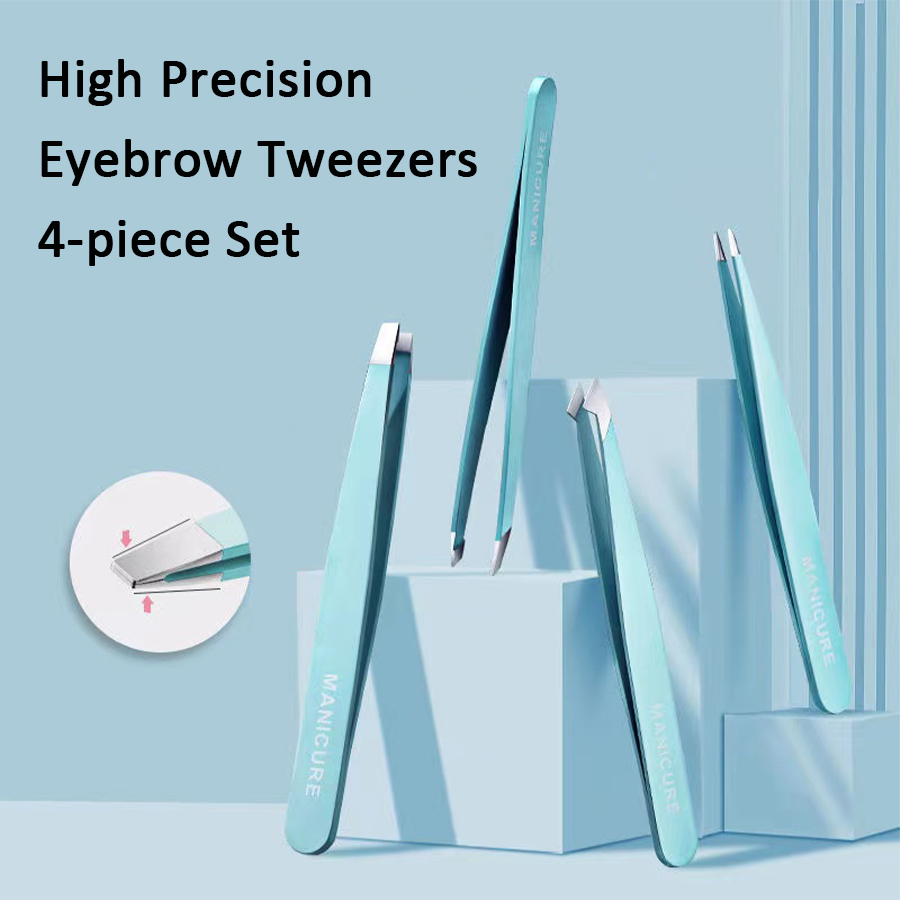 4 Pcs Colorful Eyebrow Tweezer - Beauty - Makeup - Eyes ulasan dan harga