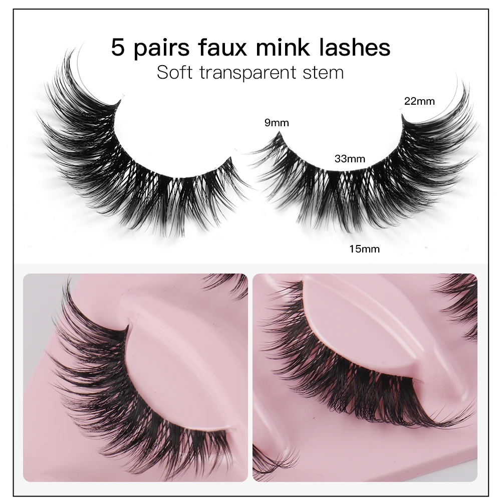 Cat Eye 5 Pairs 3D Natural Fal - Beauty Makeup Looks ulasan dan harga