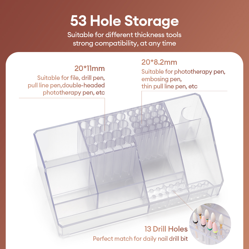 Acrylic Storage Rack Nail Art  - Beauty Makeup Box ulasan dan harga