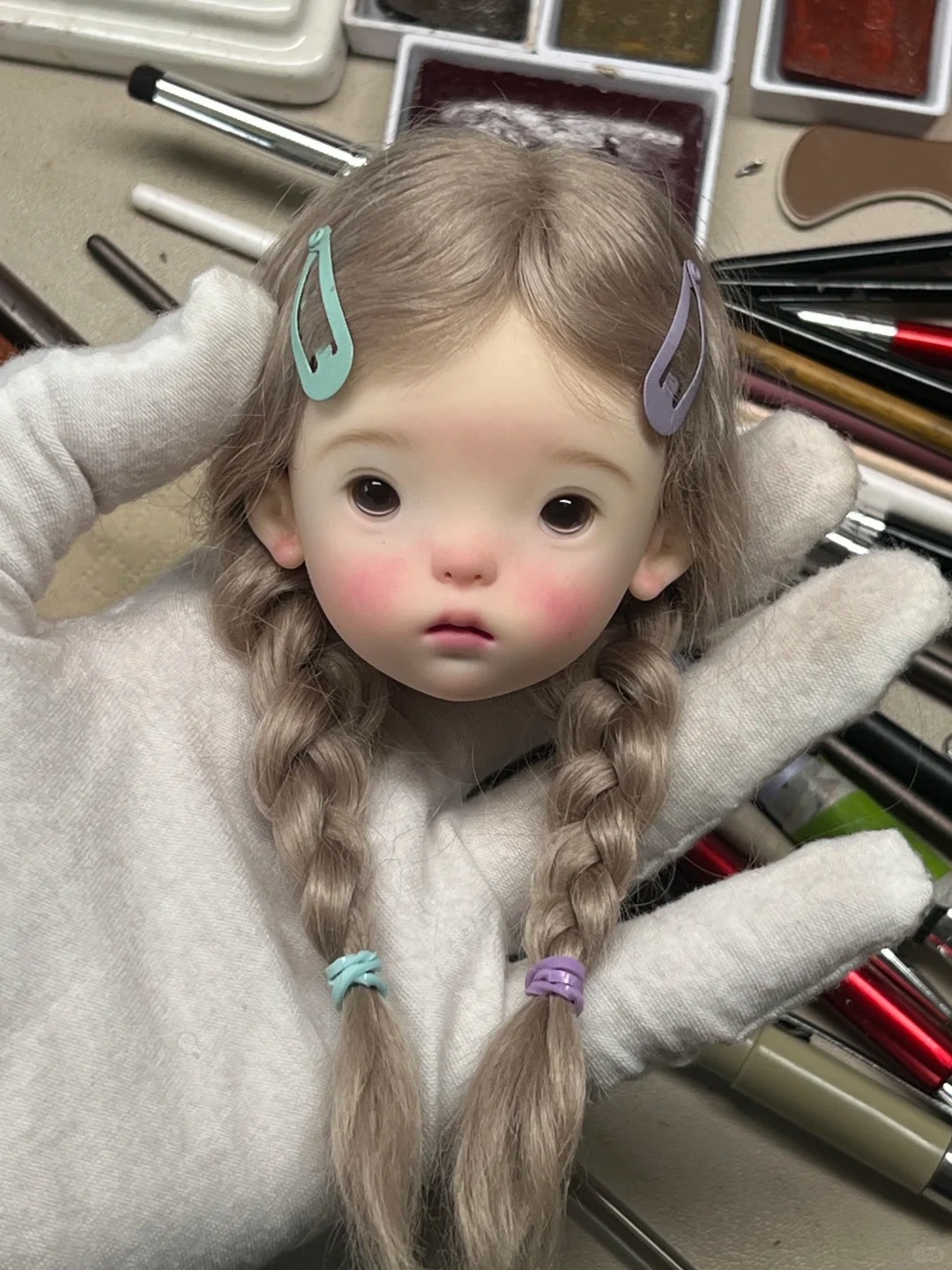 SD BJD Doll 1/6 Landoudou Head - Just Beauty Makeup ulasan dan harga
