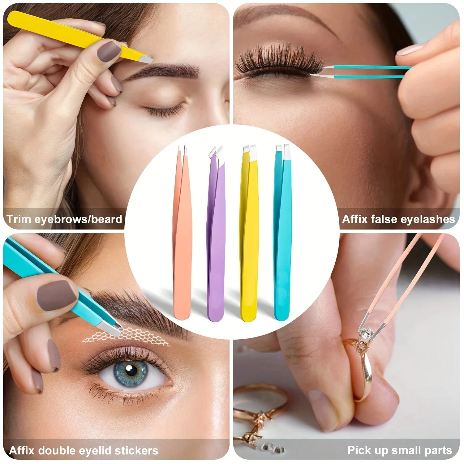 Colorful Eyebrow Tweezer Hair  - Beauty - Makeup - Eyes ulasan dan harga
