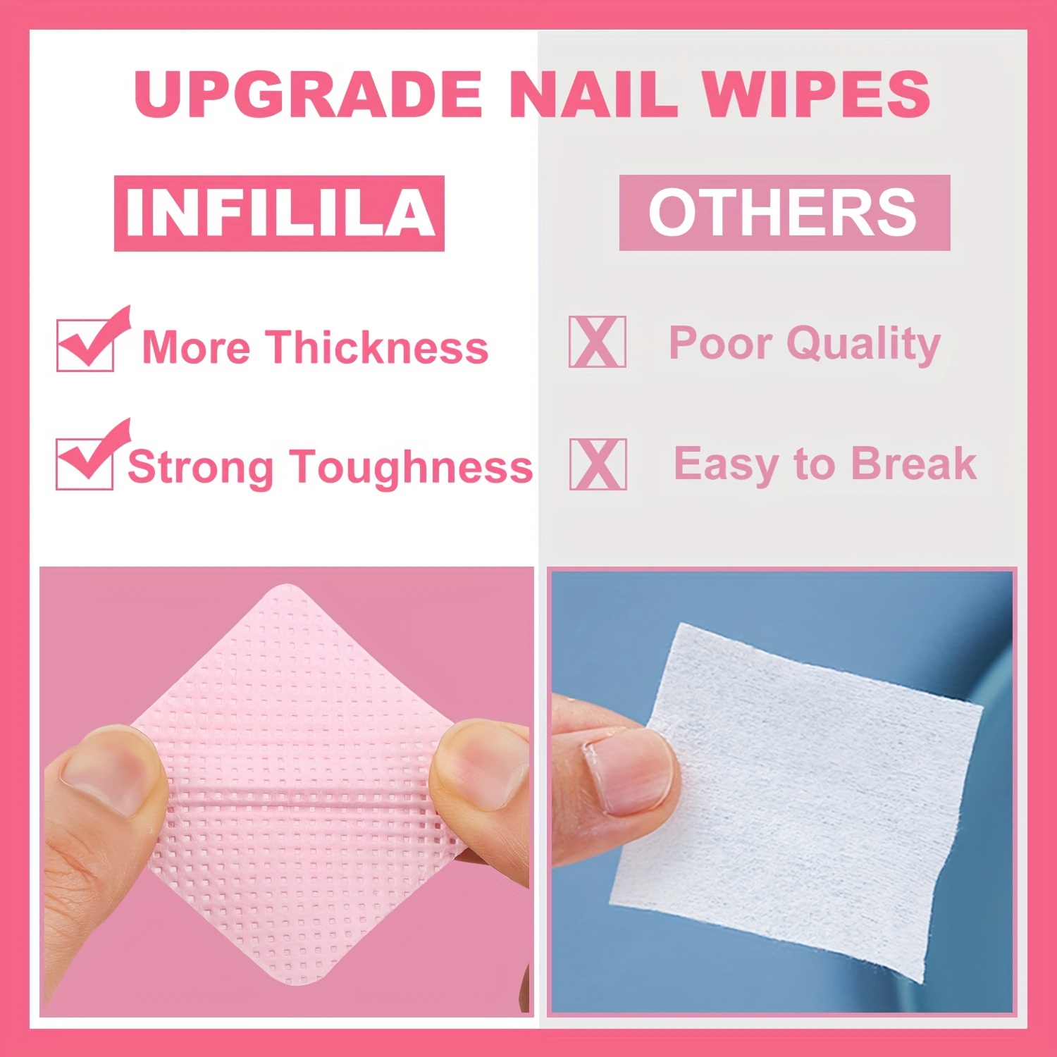 20/600pcs Lint-Free Nail Wipes - Gel Nail Polish ulasan dan harga