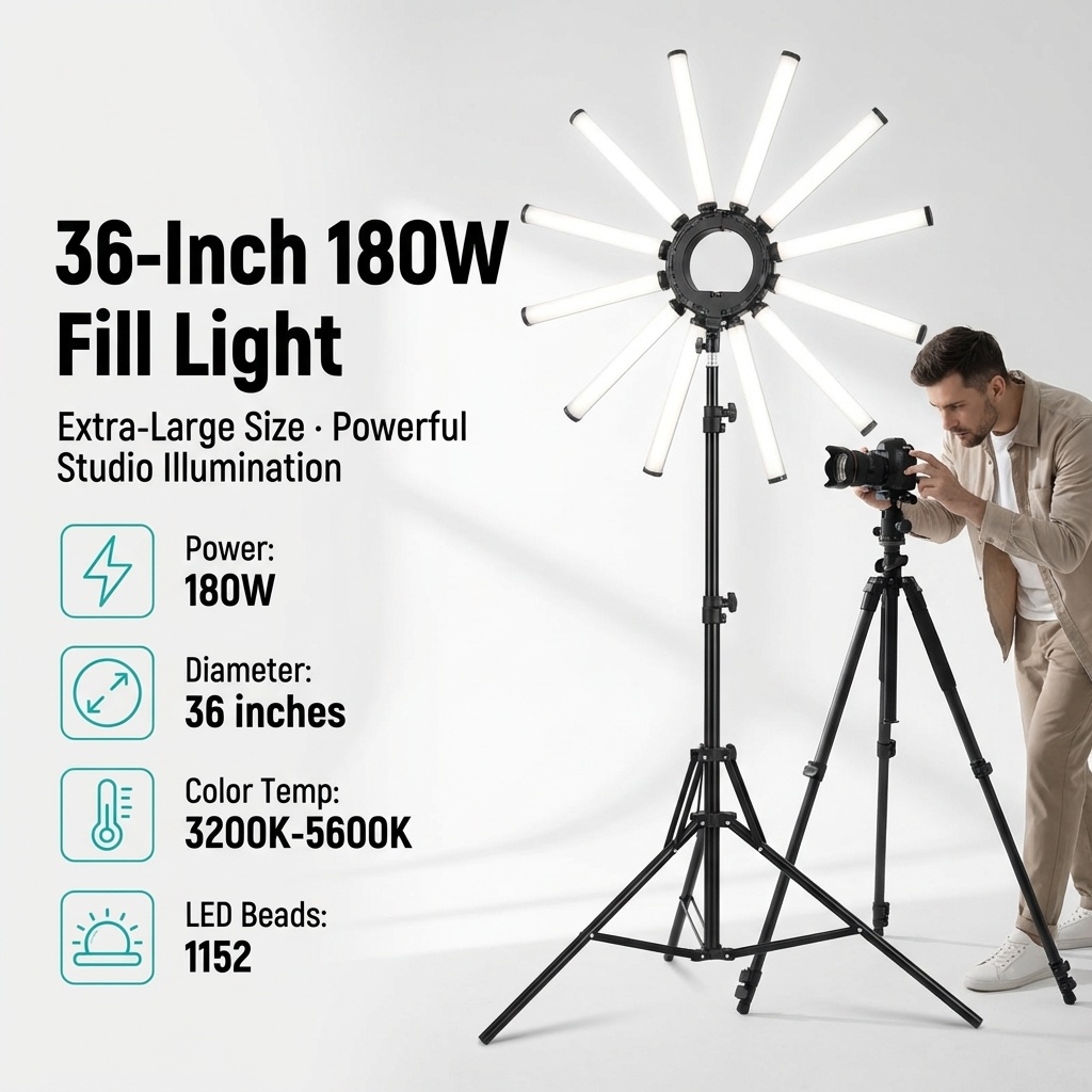 12 Arms Multi Tube Photography - Led Ring Light ulasan dan harga