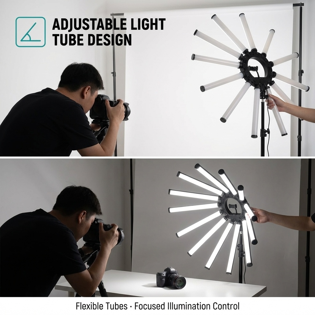 12 Arms Multi Tube Photography - Led Ring Light ulasan dan harga