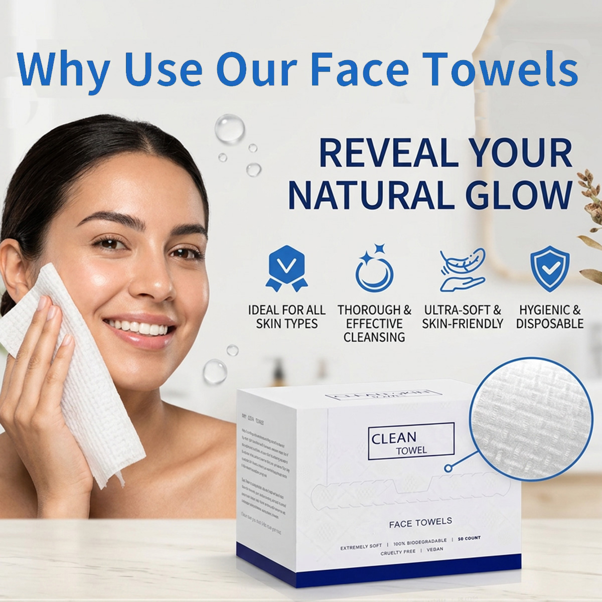 50Pcs/Box Disposable Face Towe - Beauty Makeup Box ulasan dan harga