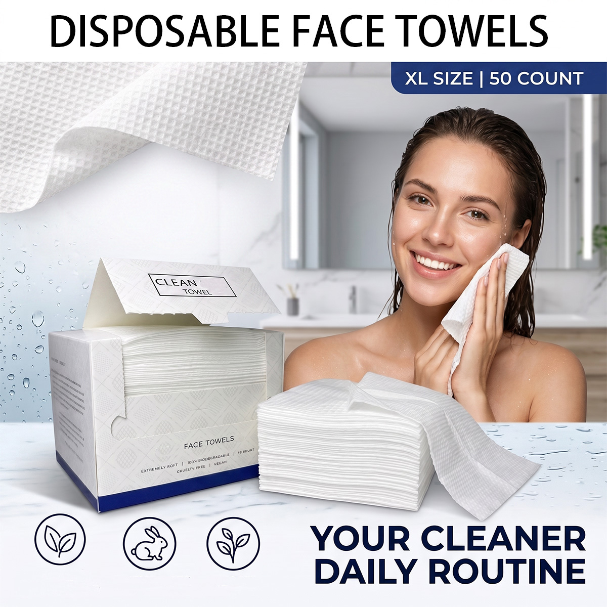 50Pcs/Box Disposable Face Towe - Beauty Makeup Box ulasan dan harga