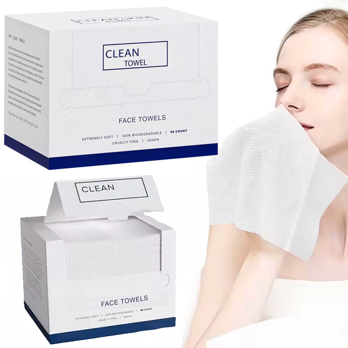 50Pcs/Box Disposable Face Towe - Beauty Makeup Box ulasan dan harga
