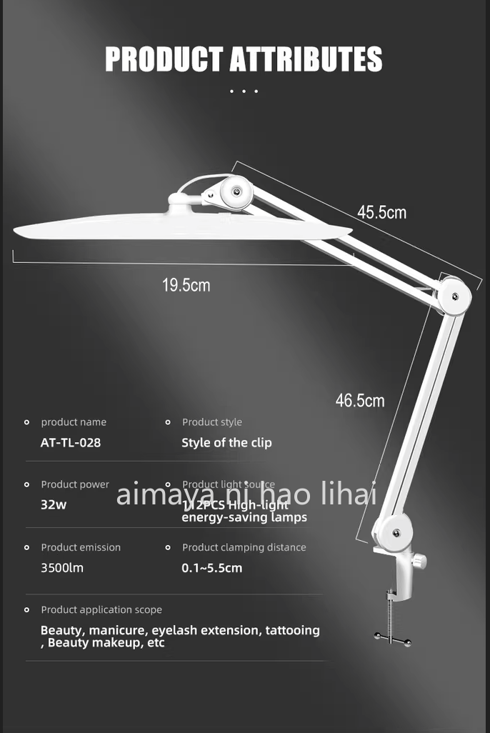 LED Long Arm Desk Lamp Makeup  - Beauty Works Makeup ulasan dan harga