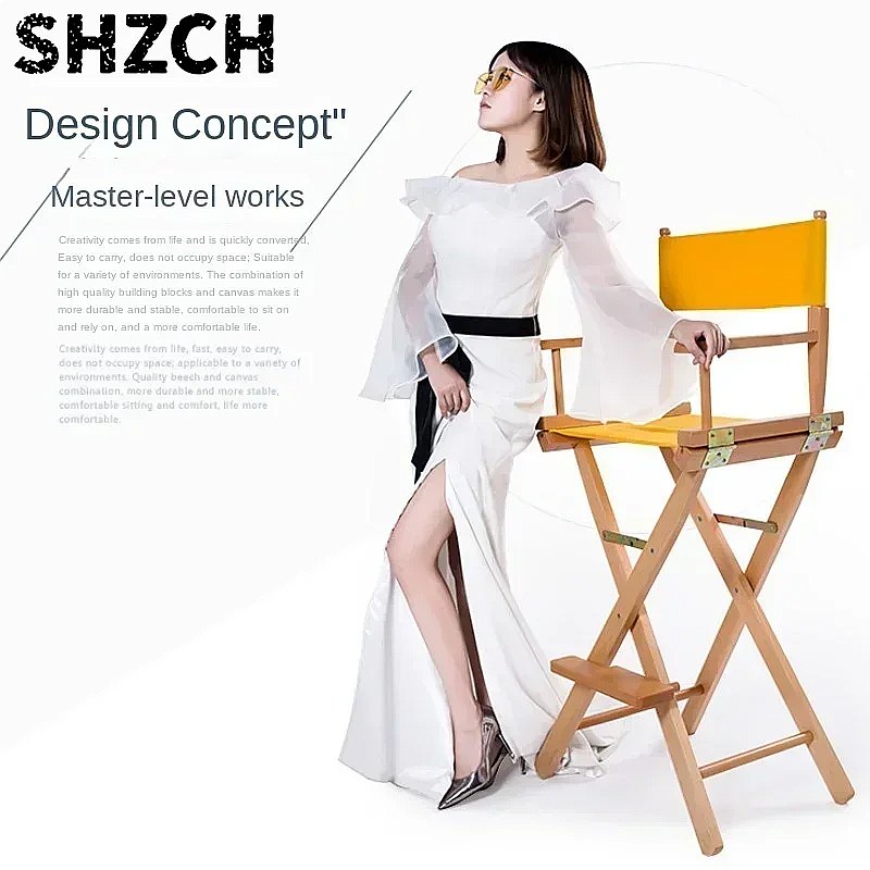 Versatile Solid Wood Director  - Beauty Makeup Chair ulasan dan harga