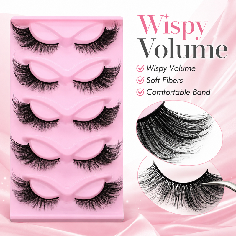 5 Pairs 2 Styles Wispy False E - Beauty Makeup Looks ulasan dan harga