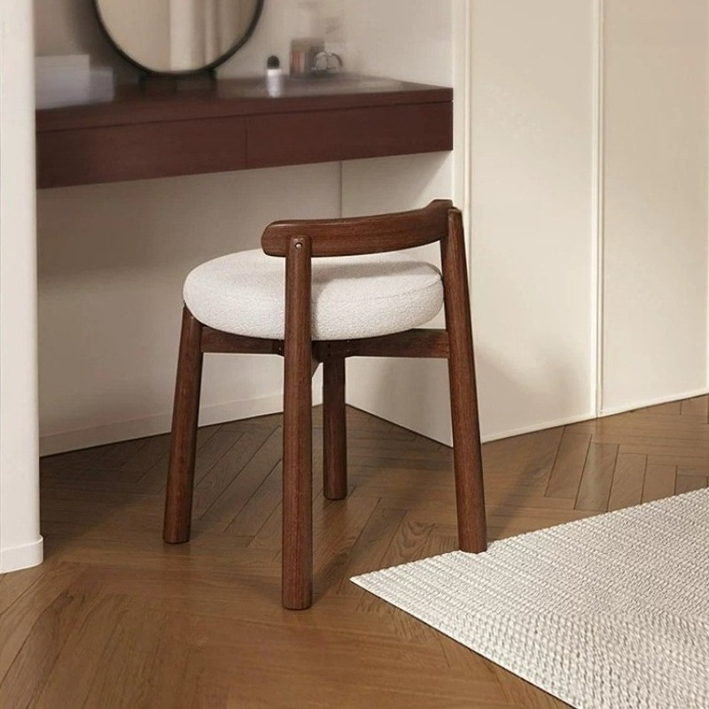 White Tall Vanity Stool Modern - Beauty Makeup Chair ulasan dan harga