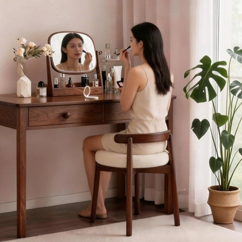 White Tall Vanity Stool Modern - Beauty Makeup Chair ulasan dan harga