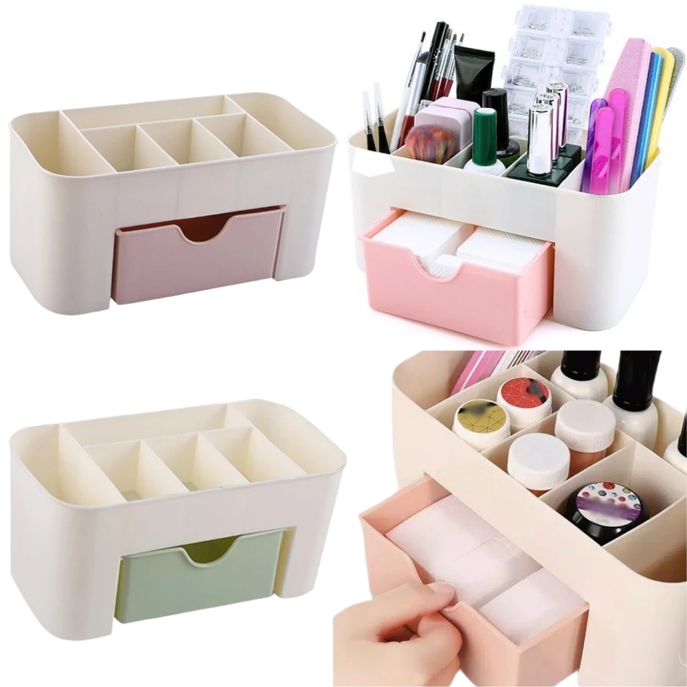 Nail Art Organizer Desktop Dra - Beauty Makeup Box ulasan dan harga