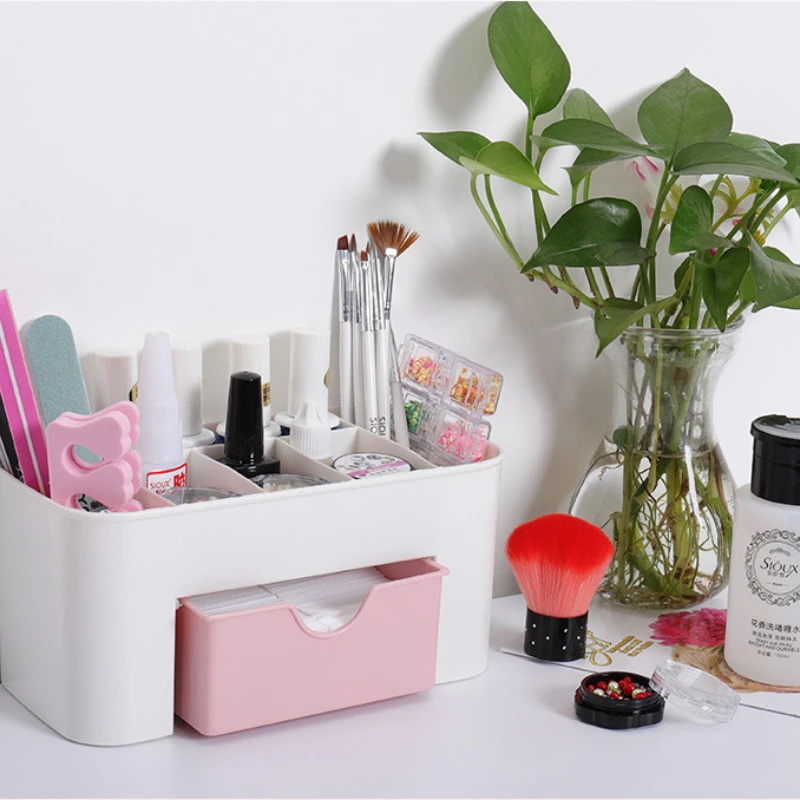 Nail Art Organizer Desktop Dra - Beauty Makeup Box ulasan dan harga