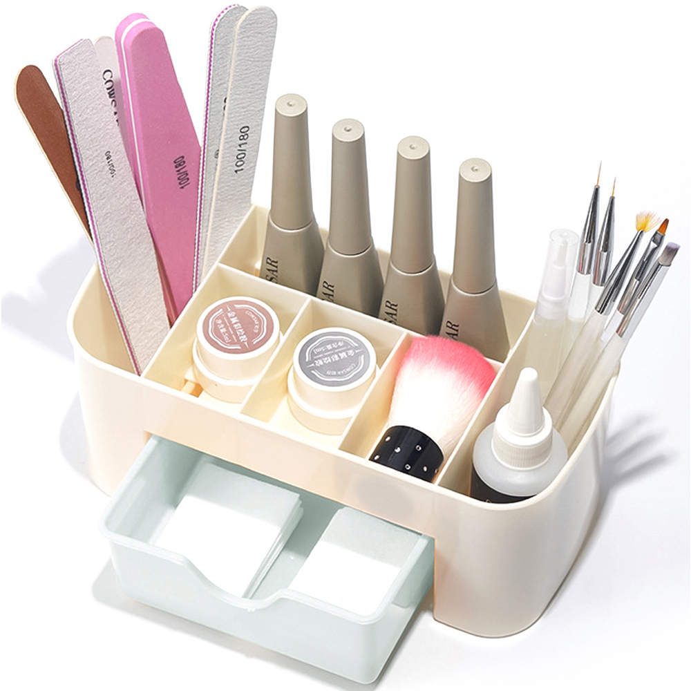 Nail Art Organizer Desktop Dra - Beauty Makeup Box ulasan dan harga