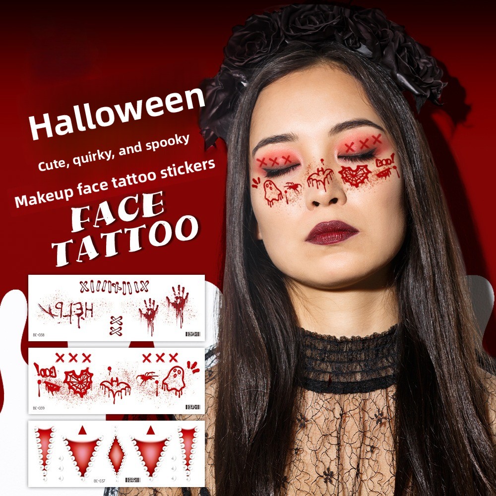 5Pcs Halloween Beauty Stickers - Beauty Halloween Makeup ulasan dan harga