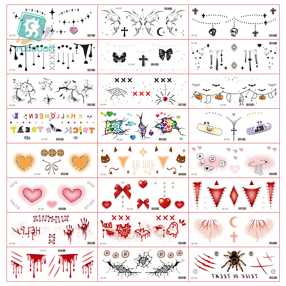 5Pcs Halloween Beauty Stickers - Beauty Halloween Makeup ulasan dan harga
